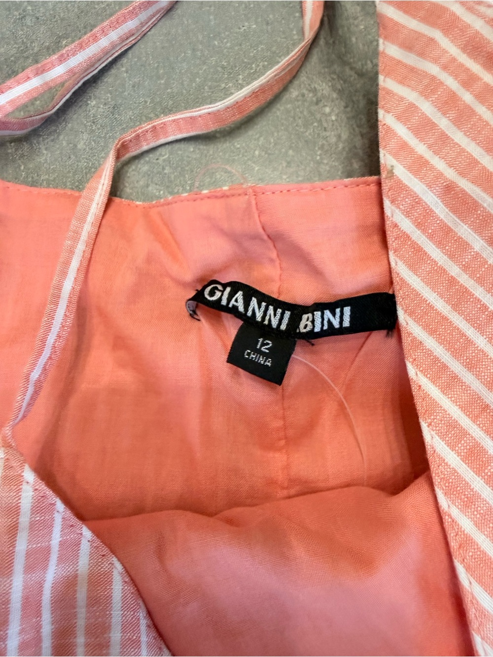 Gianni Bini Striped Wide Leg Sleeveless Jumpsuit with Tie Waist - Picture 4 of 7